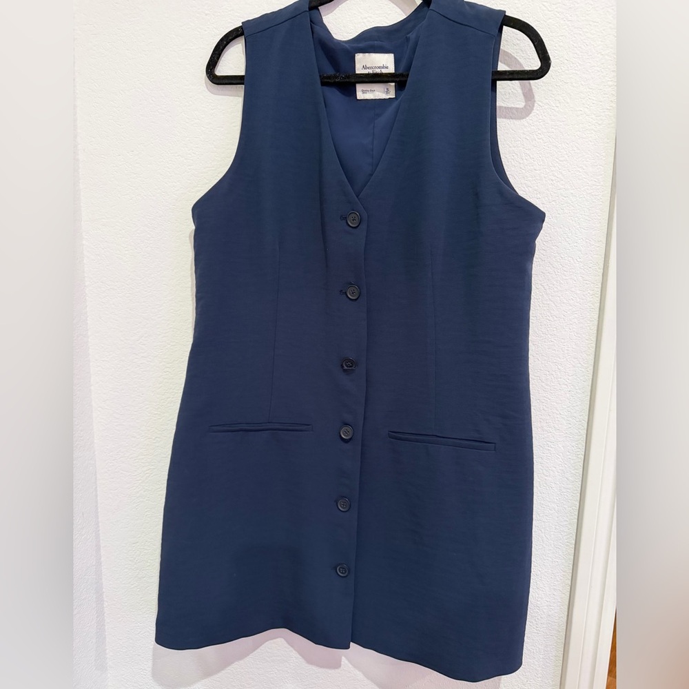 Abercrombie Mara dress vneck - navy